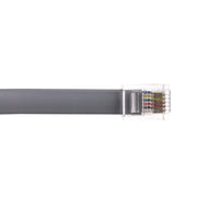 Telephone Cord (Voice), RJ12, 6P / 6C, Silver Satin, Reverse