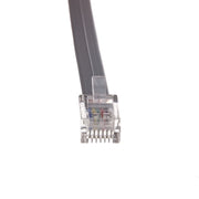 Telephone Cord (Voice), RJ12, 6P / 6C, Silver Satin, Reverse