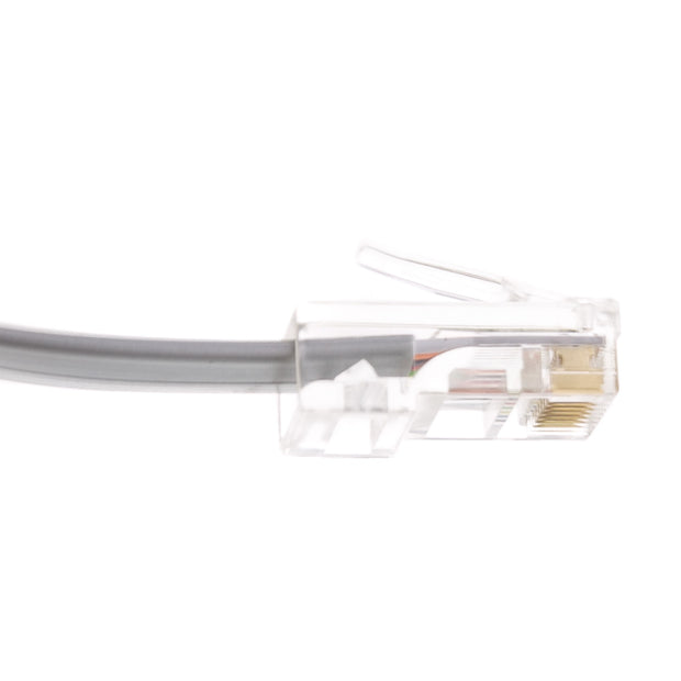 Telephone Cord (Data), RJ45 8P / 8C, Silver Satin, Straight