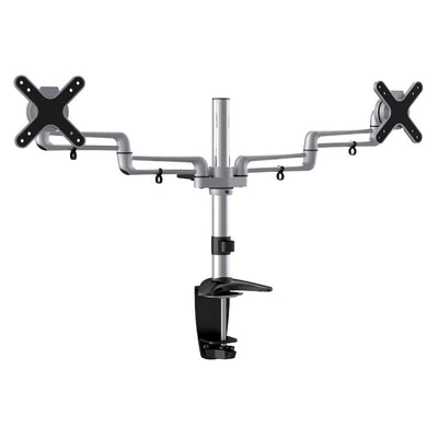 Dual Desktop Monitor Mount, Pole Style: 13 to 23 inch monitors