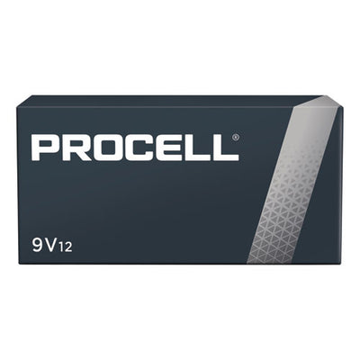 Duracell Procell Industrial Grade Alkaline Batteries, 9 Volt, PC1604BKD, 12/Box