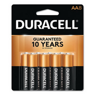 Duracell CopperTop Alkaline Batteries, AA, MN1500B8Z