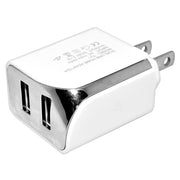 2 Port USB Wall Travel Charger, 2 USB A Charging Ports, 3.1 Amps total, Black