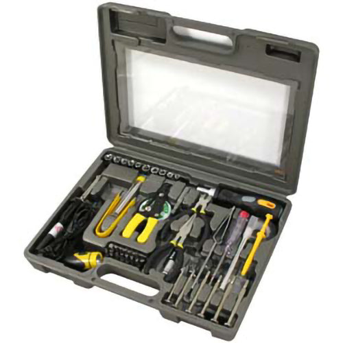 Computer Tool Kit, 56 piece, w/ ratcheting driver and assortment of sockets/bits and more