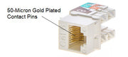 Cat.6 RJ45 110 Type Keystone Jack White