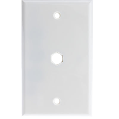 Wall Plate, 1 hole for F-pin Connector, White