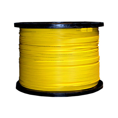 Plenum 12 Strand Indoor Distribution Fiber Optic Cable, OS2 9/125 Singlemode, Corning SMF-28 Ultra, Yellow, Spool, 1000 foot