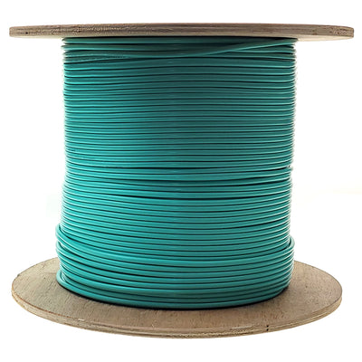 Bulk Zipcord Fiber Optic Cable, Duplex, multimode 50/125 OM3, Corning, Aqua, Riser Rated, Spool, 1000 foot