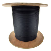 Armored Plenum 12 Strand Indoor/Outdoor Fiber Optic Distribution Cable, OS2 9/125 Singlemode, Corning Optical Fiber, Black, Spool, 500 foot