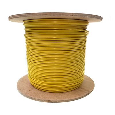 12 Strand Indoor Distribution Fiber Optic Cable, OS2 9/125 Singlemode, Corning, Yellow, Riser Rated, Spool, 1000 foot