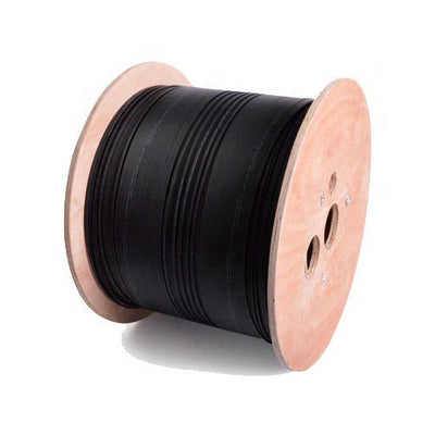 48 Fiber Indoor/Outdoor Fiber Optic Cable, Multimode 50/125, Corning Clear Curve OM3, 10 Gbit, Black, Riser Rated, Drum