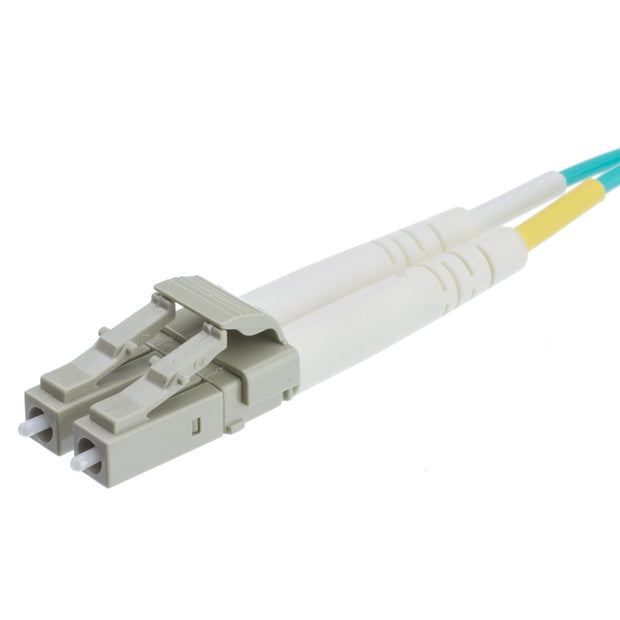 10 Gigabit Aqua OM4 Fiber Optic Cable, LC / LC, Multimode, Duplex, 50/125