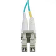 10 Gigabit Aqua OM4 Fiber Optic Cable, LC / LC, Multimode, Duplex, 50/125