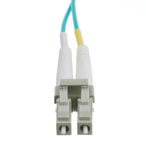 10 Gigabit Aqua OM4 Fiber Optic Cable, LC / LC, Multimode, Duplex, 50/125