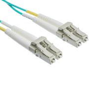 10 Gigabit Aqua OM4 Fiber Optic Cable, LC / LC, Multimode, Duplex, 50/125
