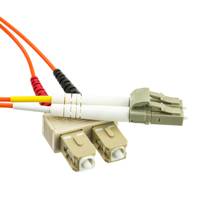 LC/SC OM1 Multimode Duplex Fiber Optic Cable, 62.5/125