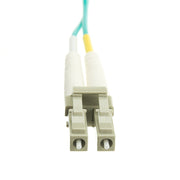 10 Gigabit Aqua LC/SC OM3 Multimode Duplex Fiber Optic Cable, 50/125