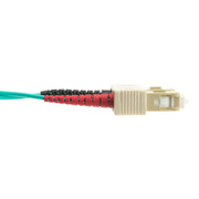 10 Gigabit Aqua LC/SC OM3 Multimode Duplex Fiber Optic Cable, 50/125