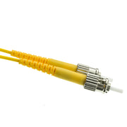 LC/ST Duplex Fiber Optic Patch Cable, OS2 9/125 Singlemode, Yellow Jacket