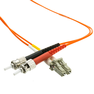 LC/ST OM1 Multimode Duplex Fiber Optic Cable, 62.5/125