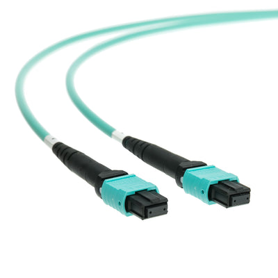 Plenum Fiber Optic Cable, MTP / MTP, Multimode, Duplex, 24 Strand, 100 Gbps, 50/125