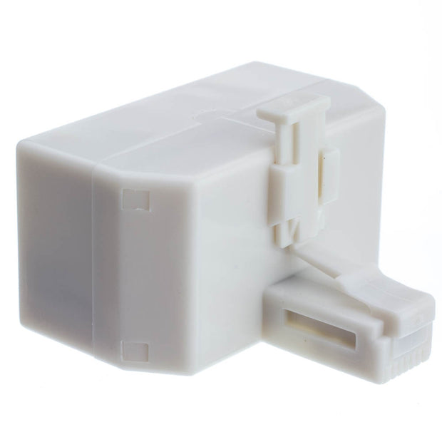 Telephone Jack Line Separator, RJ11/RJ12 Male to 3 RJ11/RJ12 Female, Line 1, Line 2, Line 1 and 2