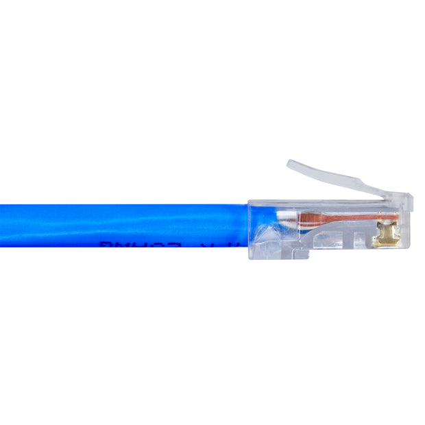 Simply45 Cat5e RJ45 Crimp Connectors, Solid 24AWG/Stranded 28-26AWG, Blue Tint, Jar 100 pieces