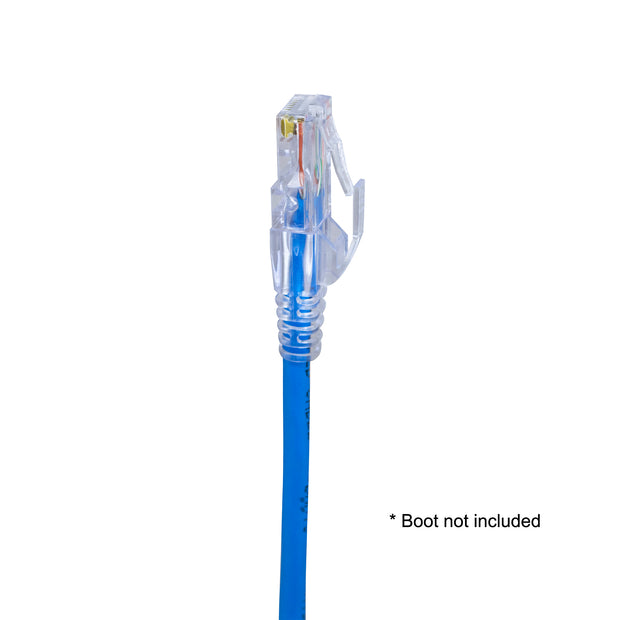 Simply45 Cat5e RJ45 Crimp Connectors, Solid 24AWG/Stranded 28-26AWG, Blue Tint, Jar 100 pieces