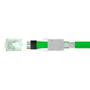 Simply45 Shielded Cat6 RJ45 Crimp Connectors, external ground, Solid/Stranded 23AWG, Green Tint, Hi/Lo Stagger, Bar45™, Jar 50 pieces