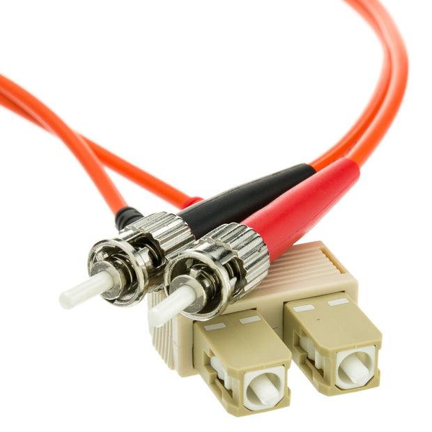 SC/ST OM1 Multimode Duplex Fiber Optic Cable, 62.5/125