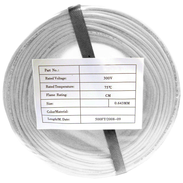 Security/Alarm Wire, 22/2 (22AWG 2 Conductor), Solid, CMR / Inwall rated, Coil Pack, 500 foot