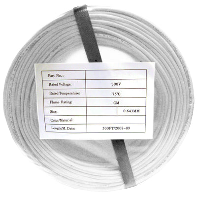 Security/Alarm Wire, 22/4 (22AWG 4 Conductor), Solid, CMR / Inwall rated, Coil Pack, 500 foot