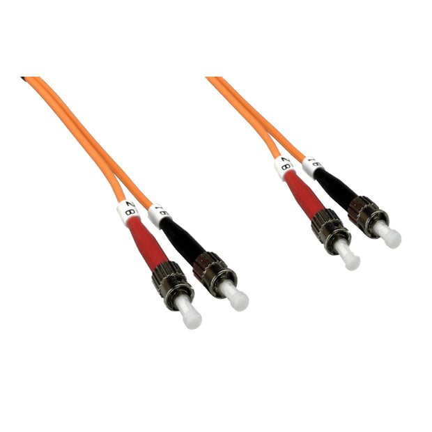 ST/ST OM2 Multimode Duplex Fiber Optic Cable, 50/125