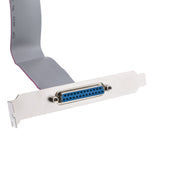 Motherboard Parallel Port to Slot Cover Cable, IDC 26 to DB25 Female 18 inch